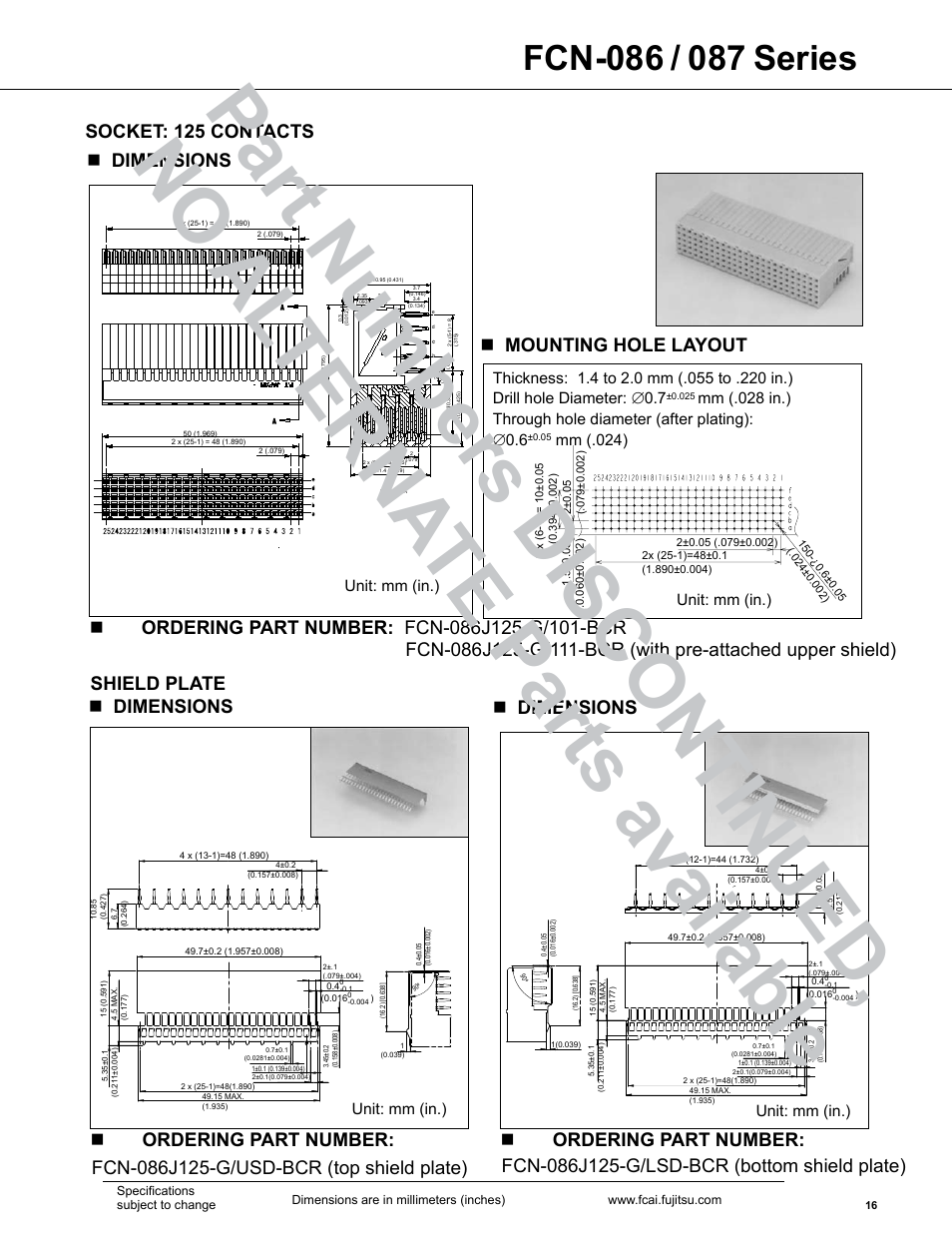 FUJITSU FCN-087 User Manual | Page 16 / 18
