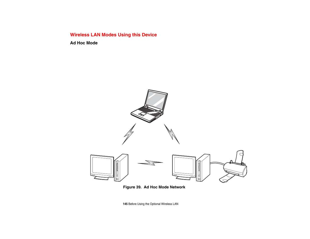 Wireless lan modes using this device | FUJITSU LIFEBOOK U810 User Manual | Page 145 / 176