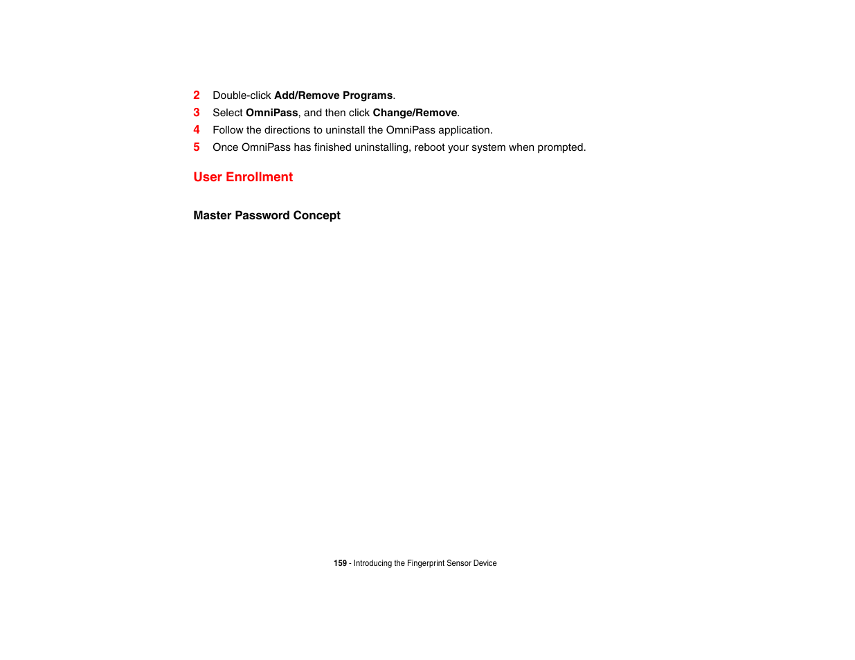 User enrollment | FUJITSU LIFEBOOK U810 User Manual | Page 159 / 176