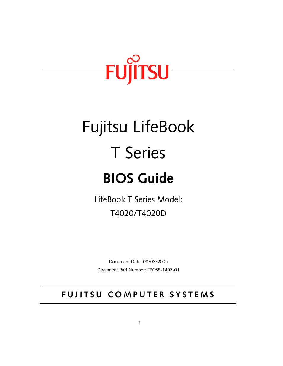FUJITSU T4020 User Manual | 29 pages