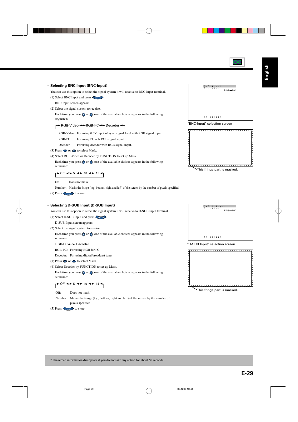 E-29 | FUJITSU P42HCA10 User Manual | Page 29 / 41