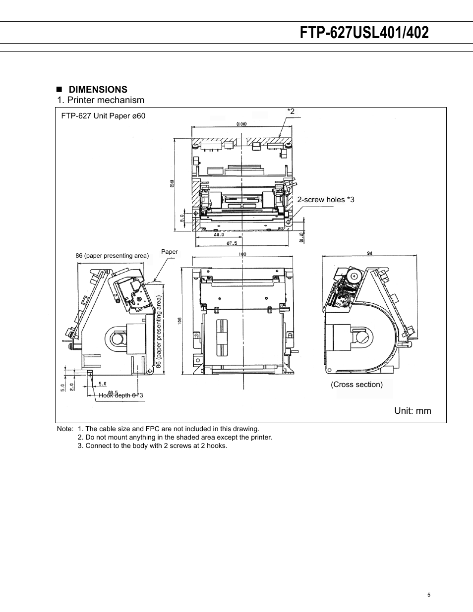 FUJITSU FTP-627USL402 User Manual | Page 5 / 9