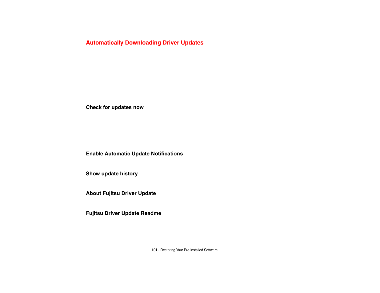 Automatically downloading driver updates | FUJITSU V1010 User Manual | Page 106 / 162