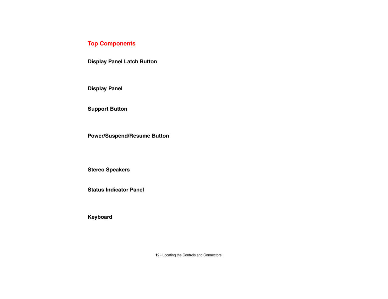 Top components | FUJITSU V1010 User Manual | Page 17 / 162