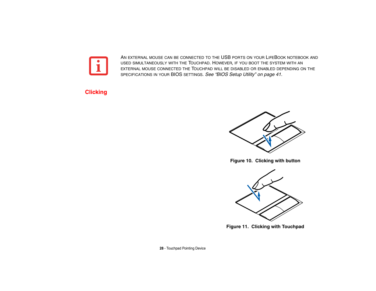 Clicking | FUJITSU V1010 User Manual | Page 33 / 162