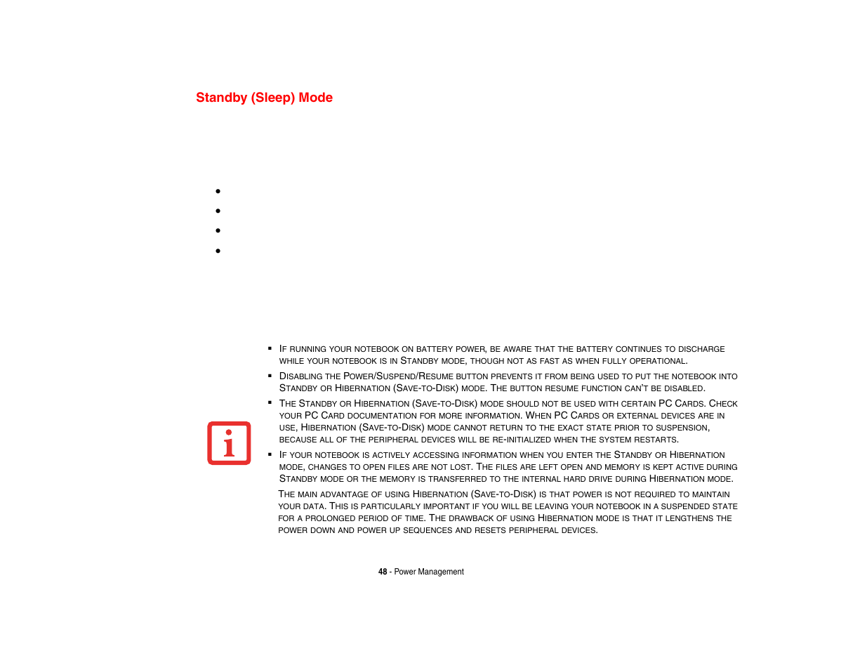 Standby (sleep) mode | FUJITSU V1010 User Manual | Page 53 / 162