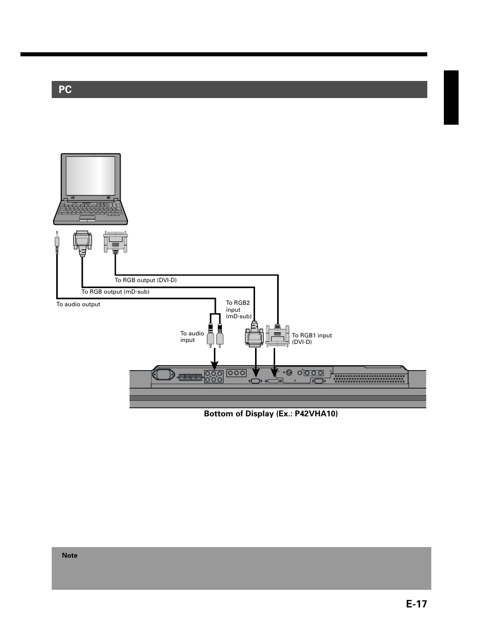 E-17 pc | FUJITSU P42VHA20W User Manual | Page 17 / 45