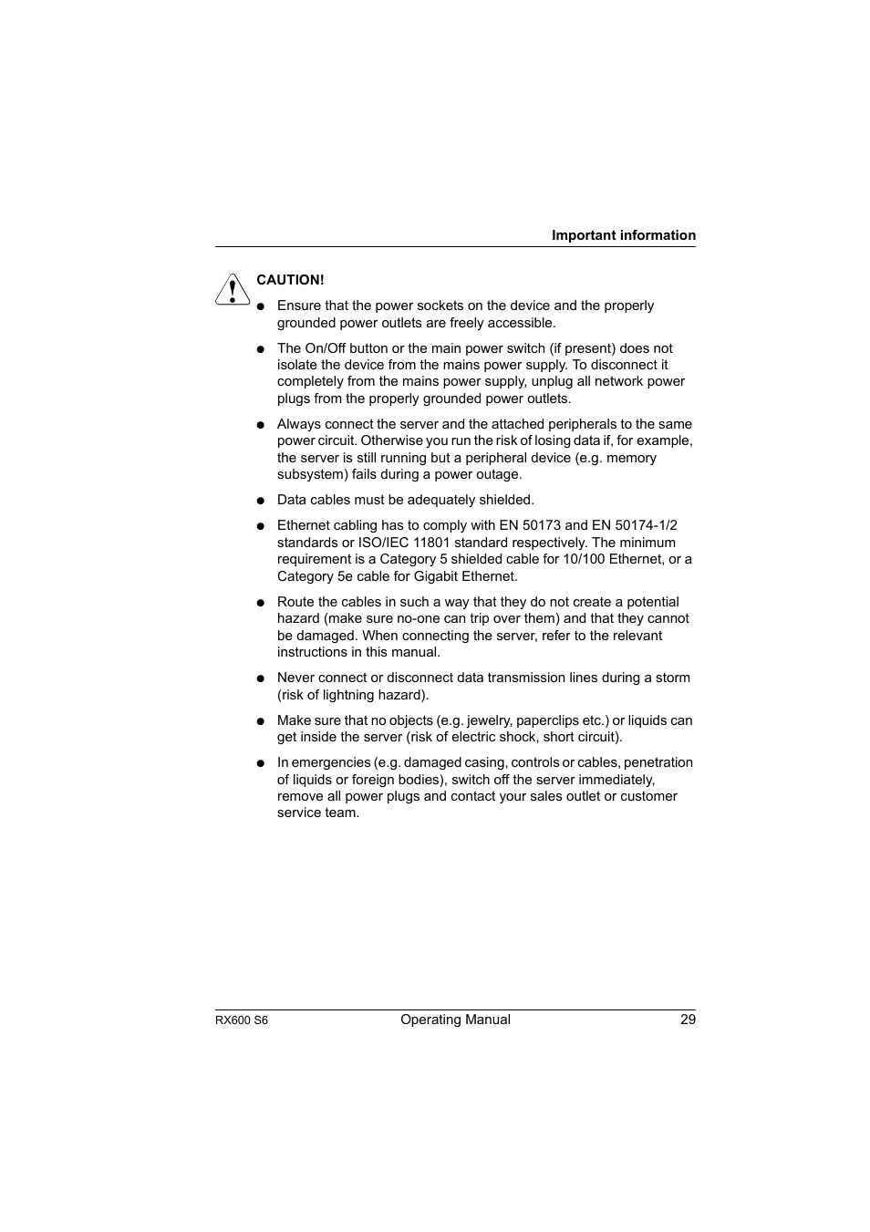 FUJITSU PRIMERGY RX600 S6 User Manual | Page 29 / 134