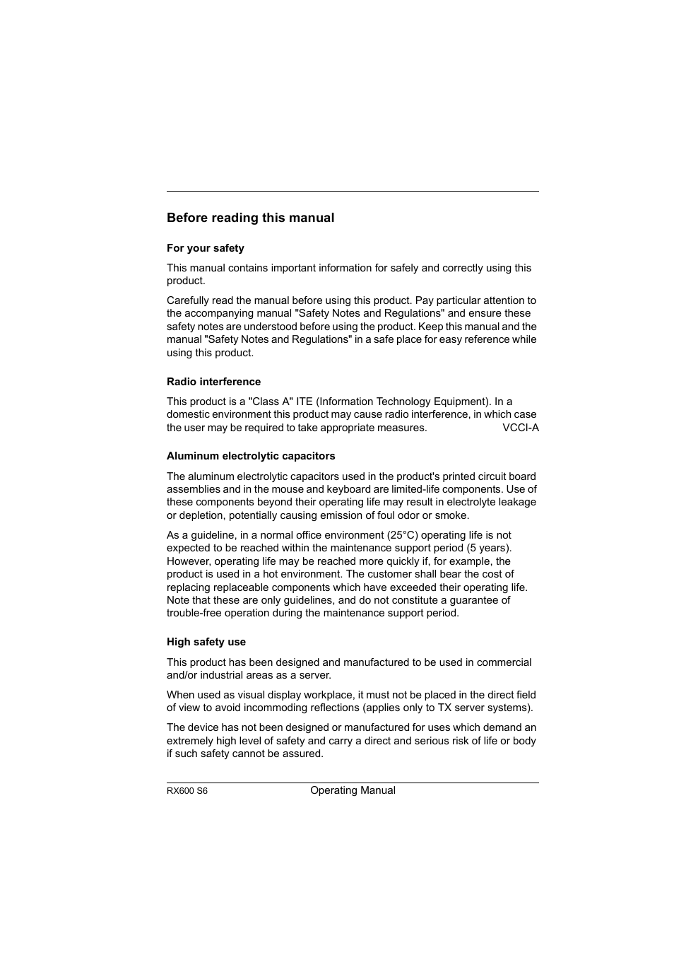 FUJITSU PRIMERGY RX600 S6 User Manual | Page 3 / 134