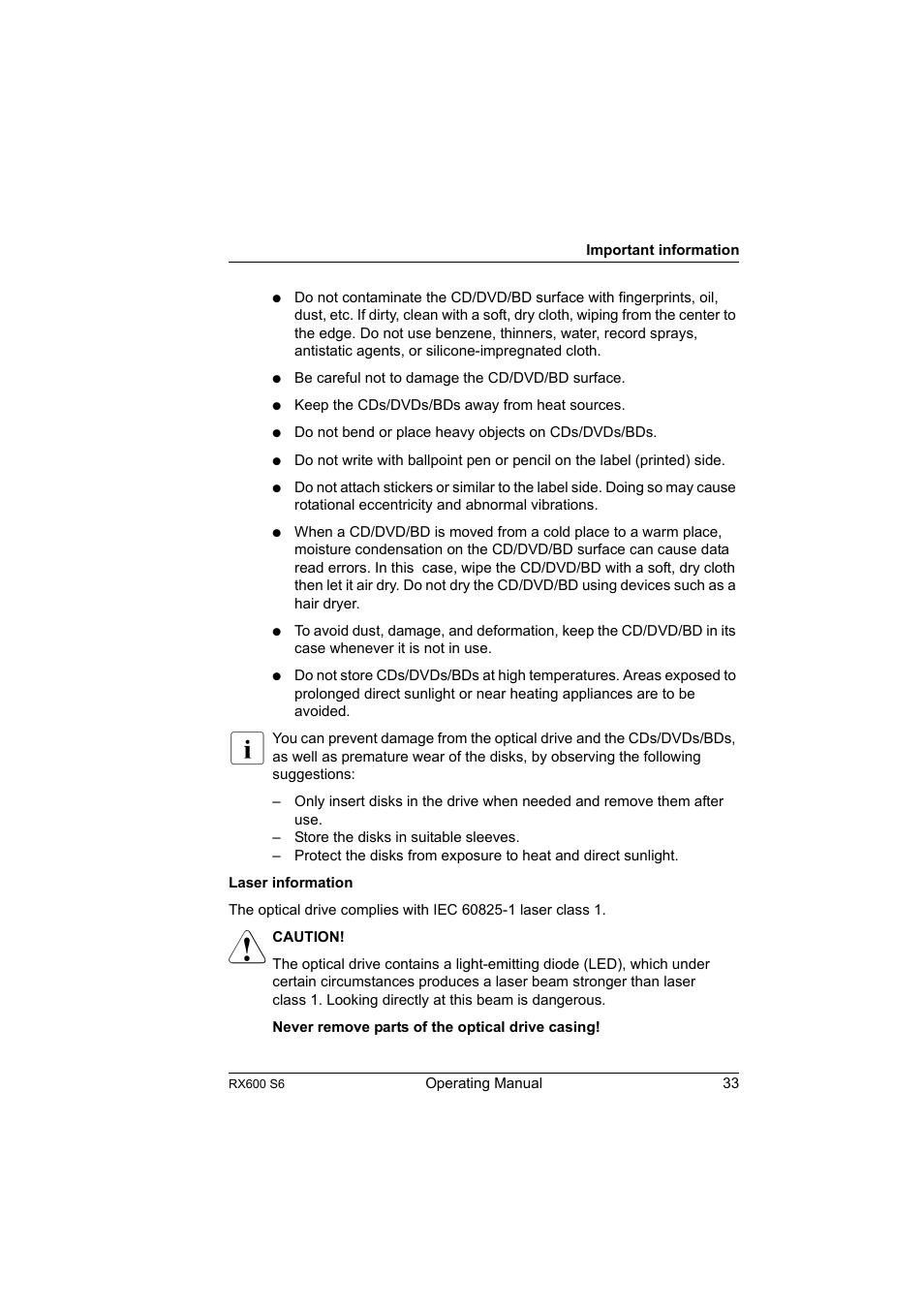 FUJITSU PRIMERGY RX600 S6 User Manual | Page 33 / 134