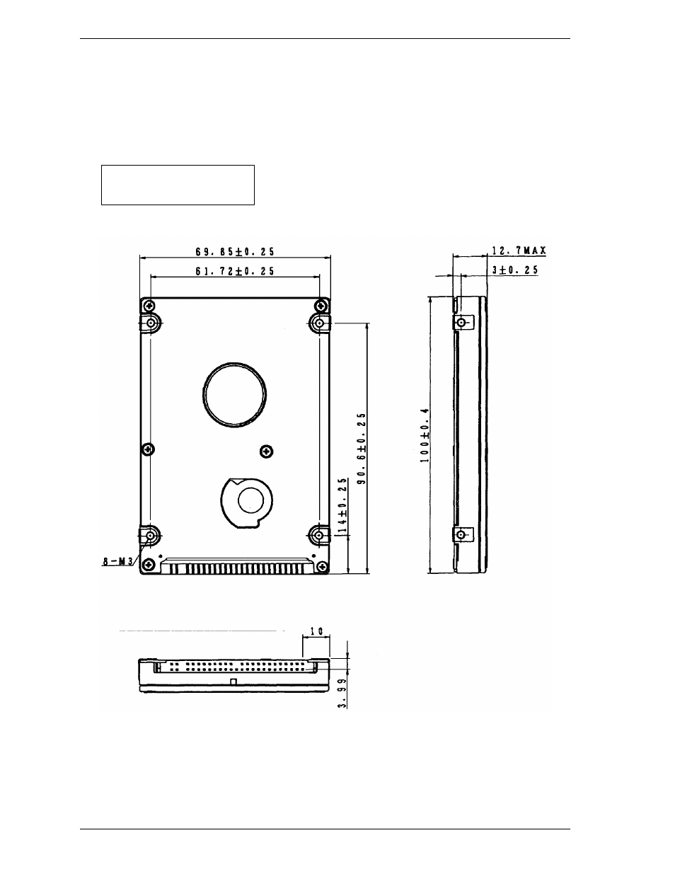 1 dimensions, Mhd2032at | FUJITSU MHD2032AT User Manual | Page 37 / 219