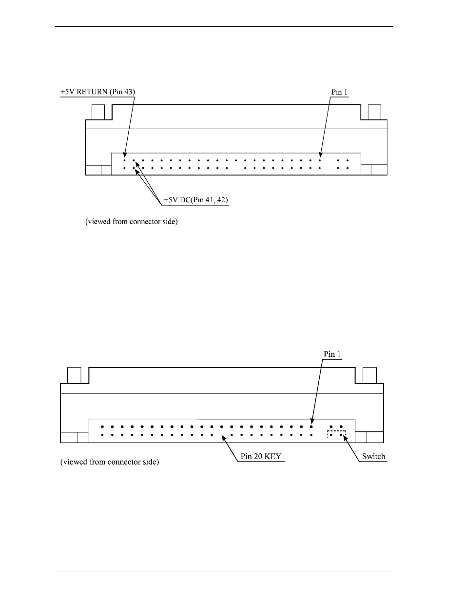 4 power supply connector (cn1), 4 jumper settings, 1 location of setting jumpers | FUJITSU MHD2032AT User Manual | Page 45 / 219
