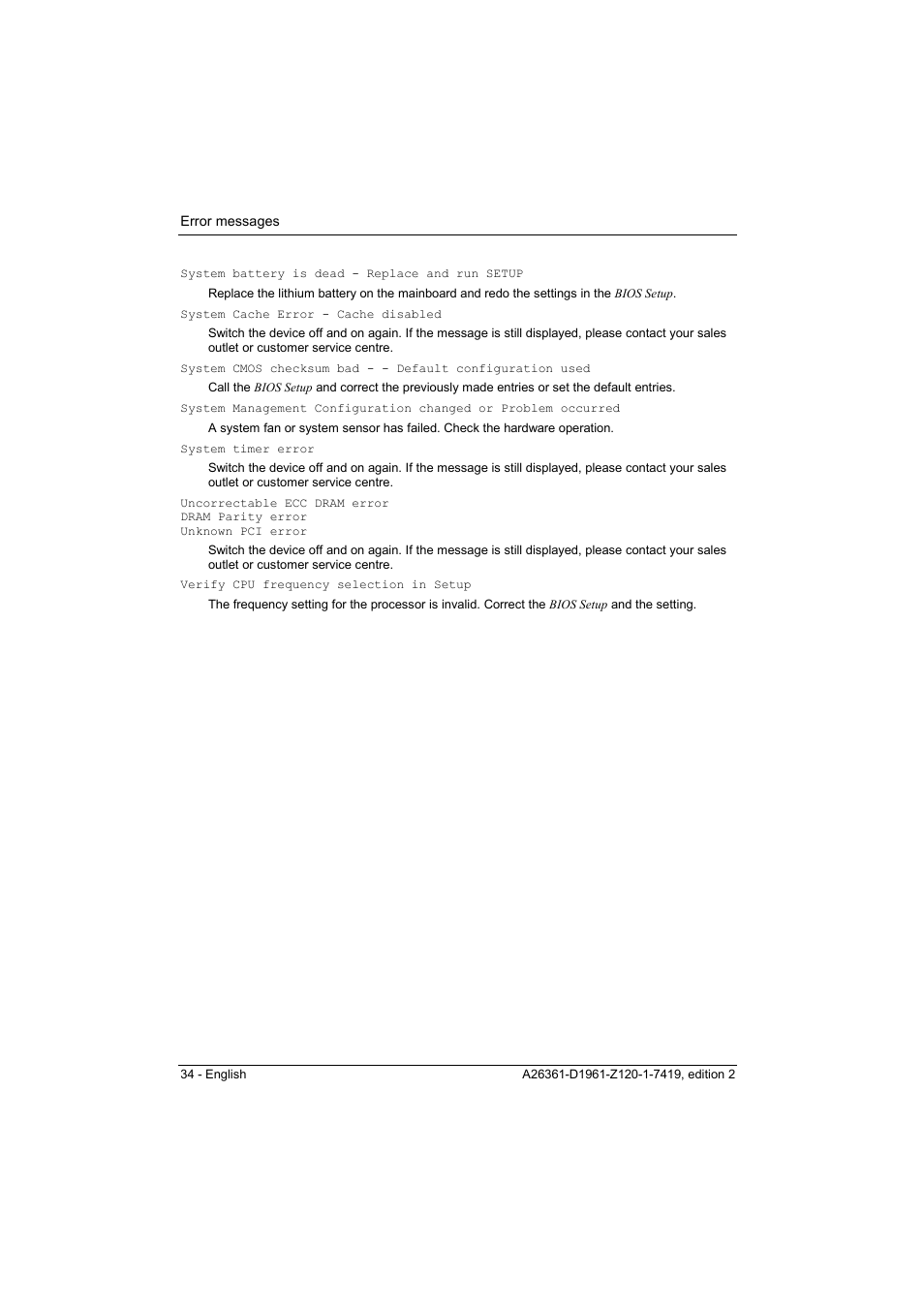 FUJITSU D1961 User Manual | Page 44 / 45