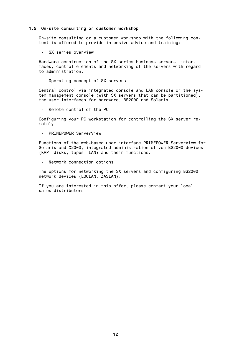 5 on-site consulting or customer workshop | FUJITSU BS2000 User Manual | Page 13 / 37