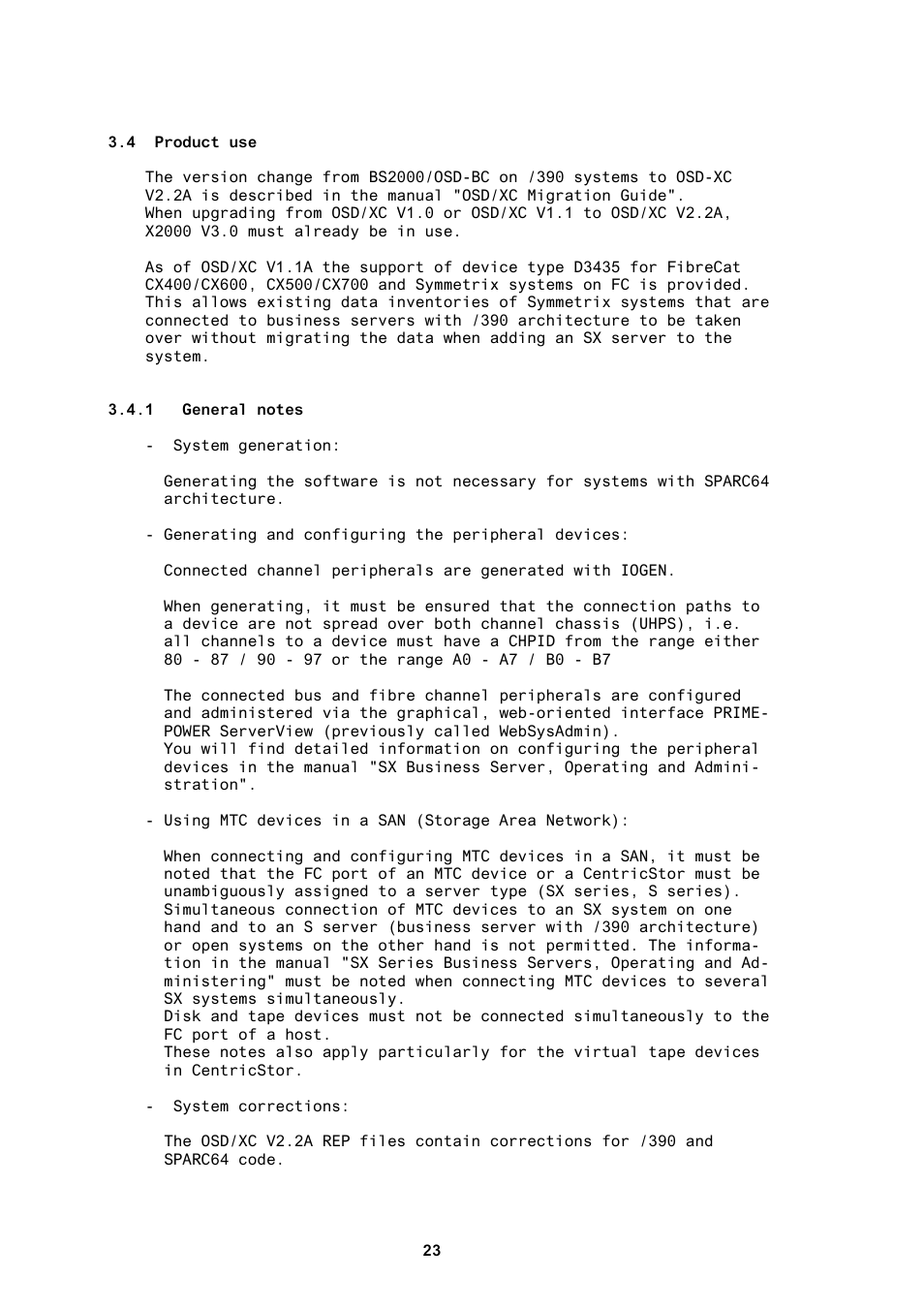 4 product use, 1 general notes | FUJITSU BS2000 User Manual | Page 24 / 37