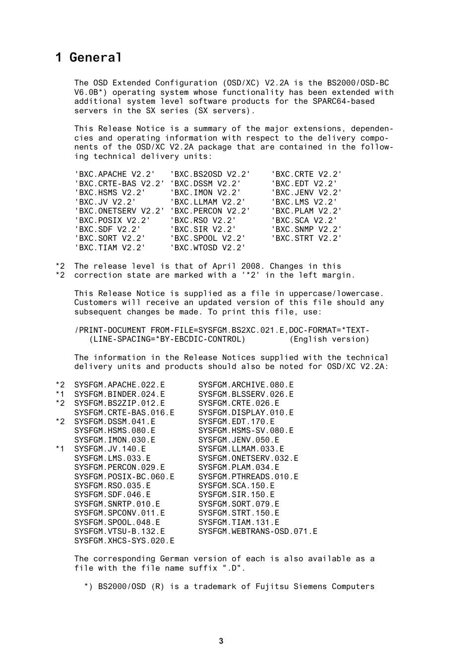 1 general | FUJITSU BS2000 User Manual | Page 4 / 37