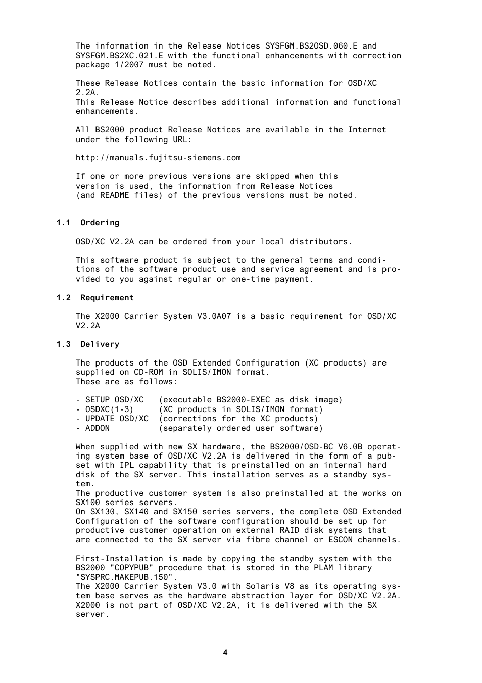 1 ordering, 2 requirement, 3 delivery | FUJITSU BS2000 User Manual | Page 5 / 37
