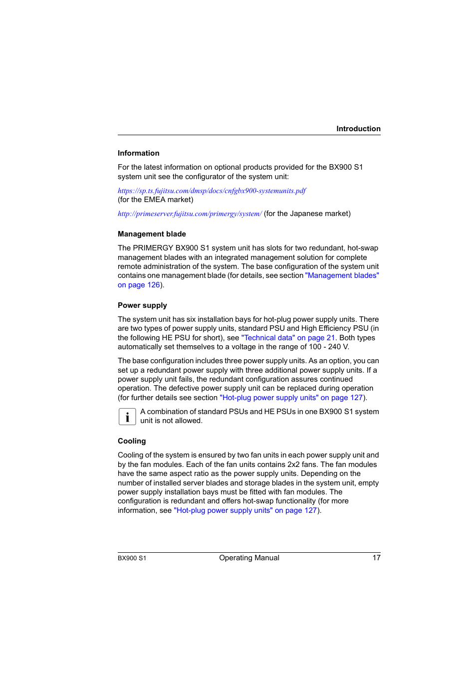 FUJITSU BX900 S1 User Manual | Page 17 / 142