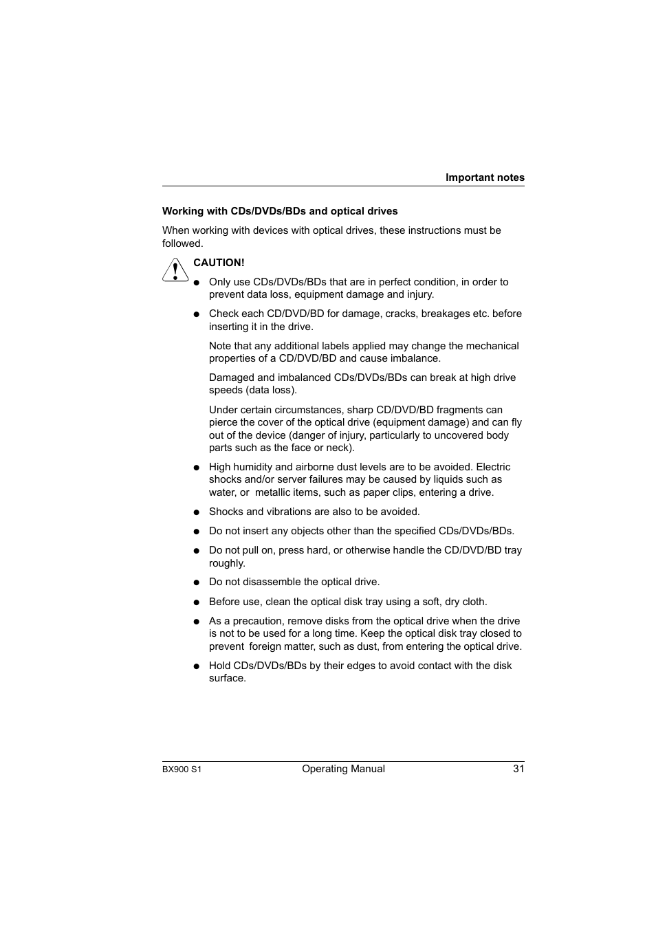 FUJITSU BX900 S1 User Manual | Page 31 / 142