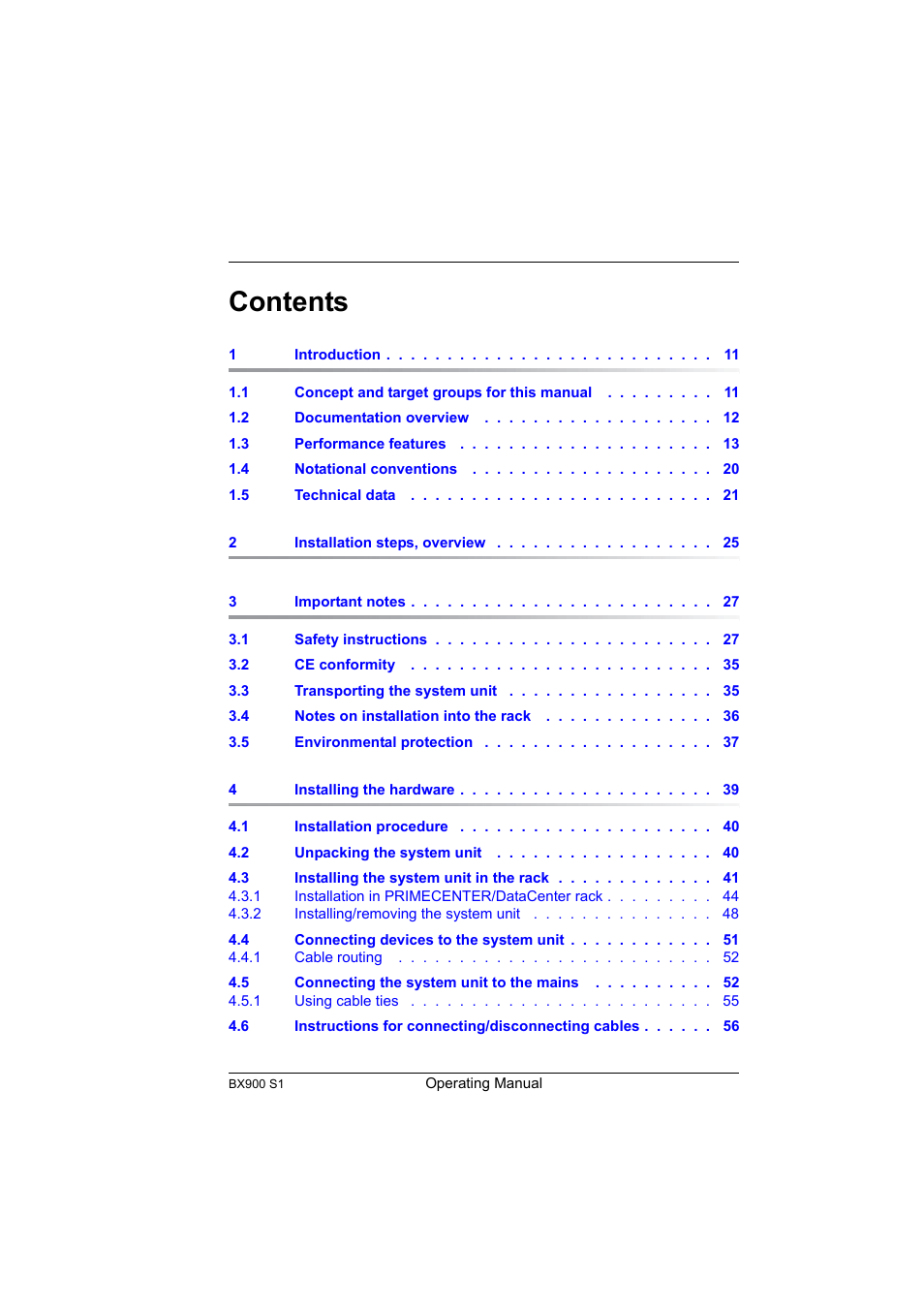 FUJITSU BX900 S1 User Manual | Page 7 / 142