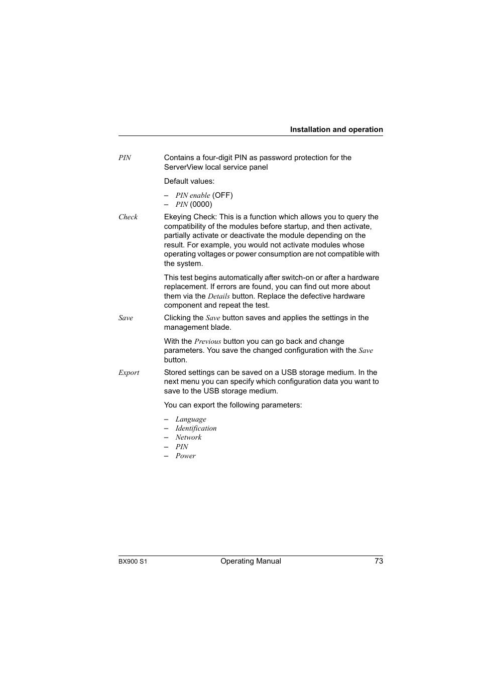 FUJITSU BX900 S1 User Manual | Page 73 / 142