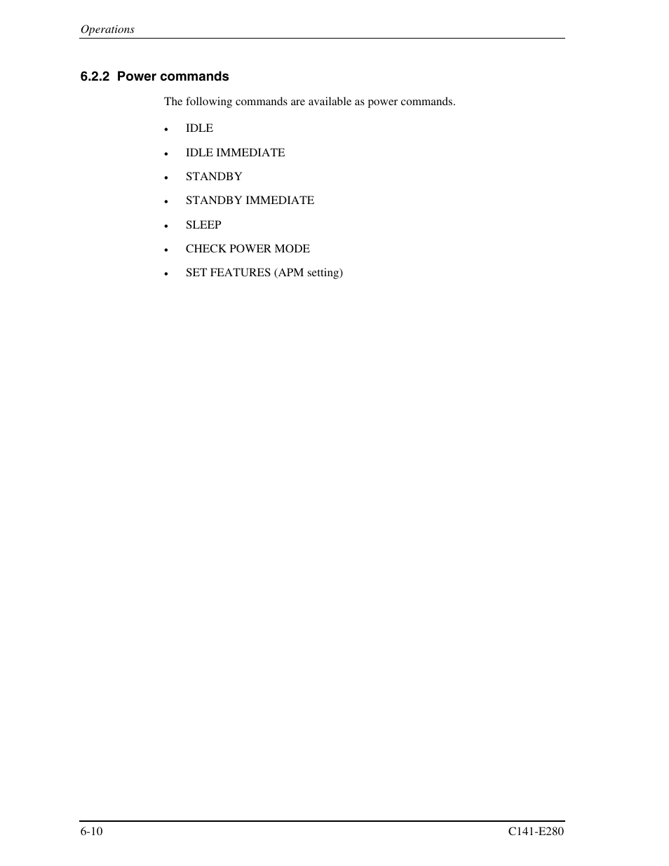 2 power commands | FUJITSU MHZ2250BJ User Manual | Page 272 / 320