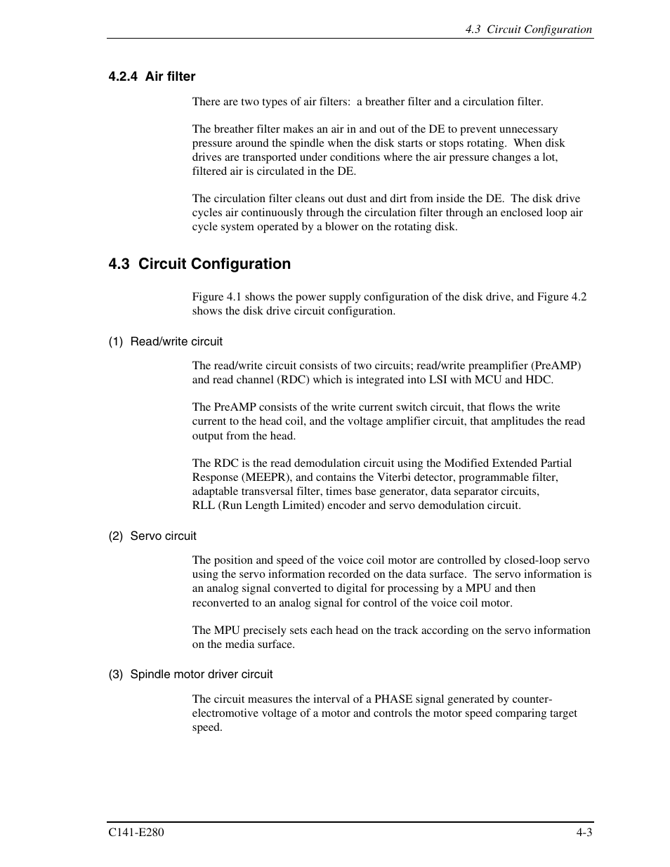 4 air filter, 3 circuit configuration | FUJITSU MHZ2250BJ User Manual | Page 59 / 320