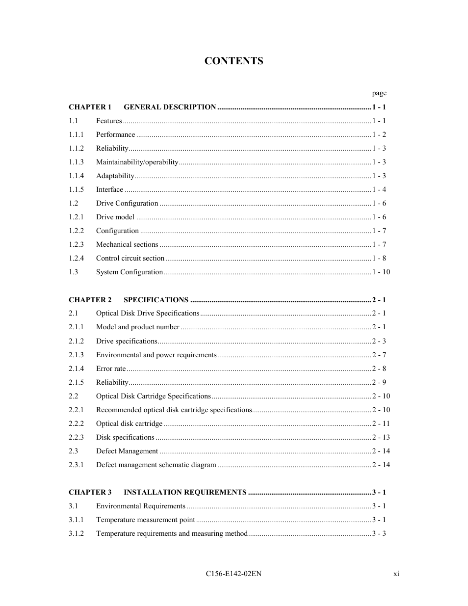 FUJITSU MCE3130AP User Manual | Page 11 / 175