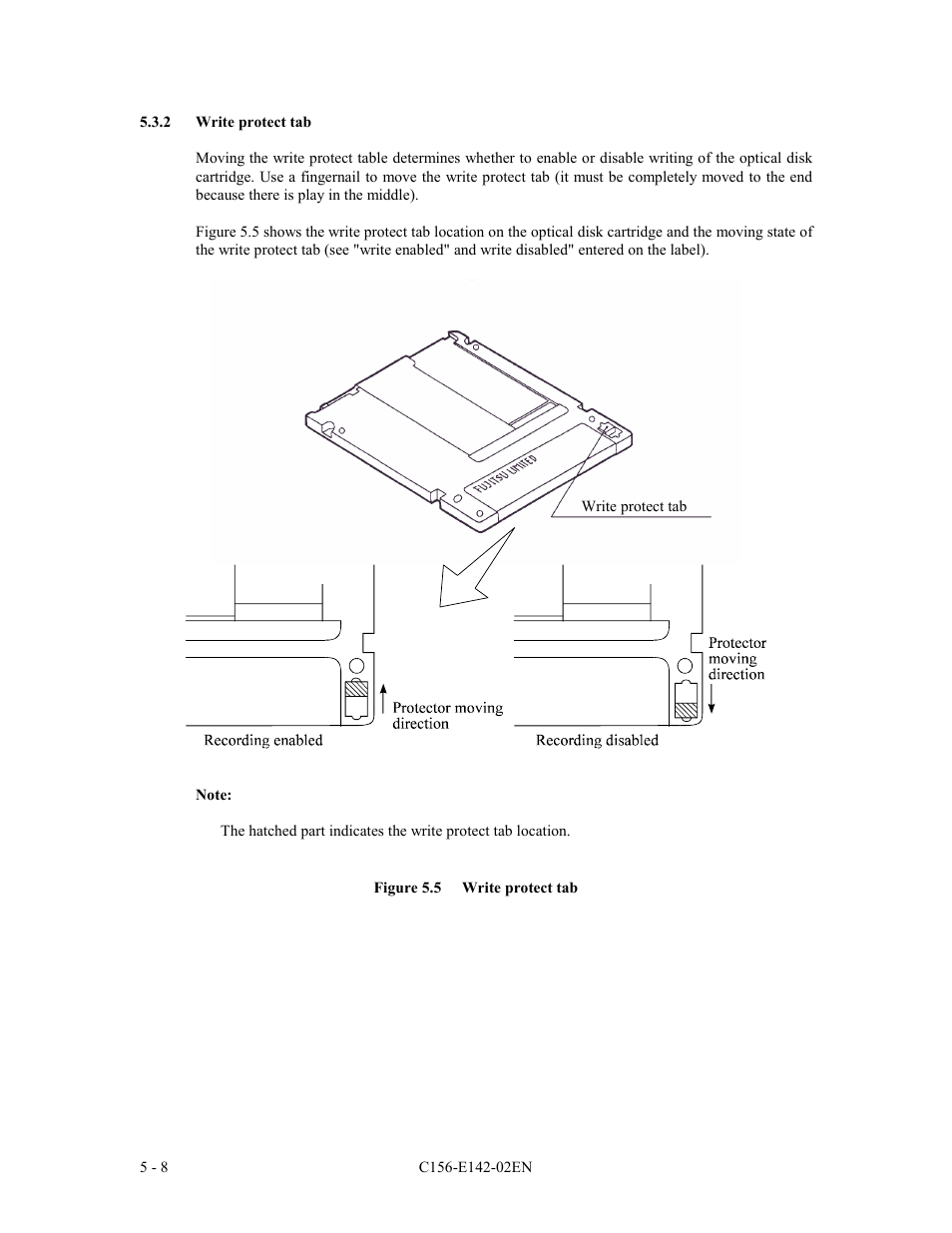2 write protect tab | FUJITSU MCE3130AP User Manual | Page 156 / 175