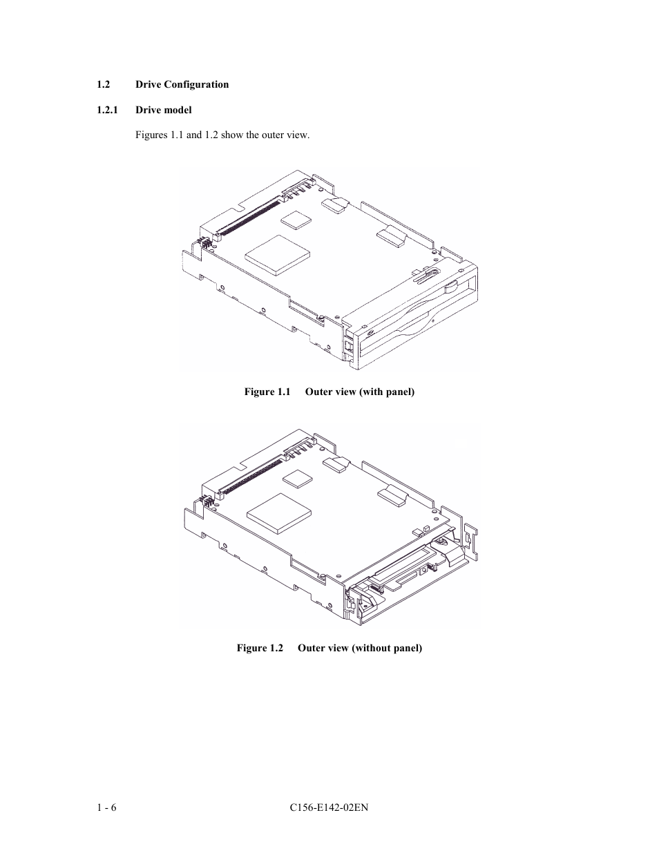 2 drive configuration, 1 drive model | FUJITSU MCE3130AP User Manual | Page 27 / 175