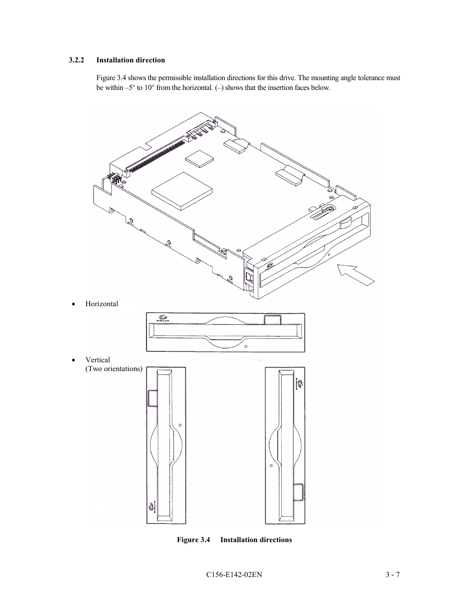 2 installation direction | FUJITSU MCE3130AP User Manual | Page 53 / 175