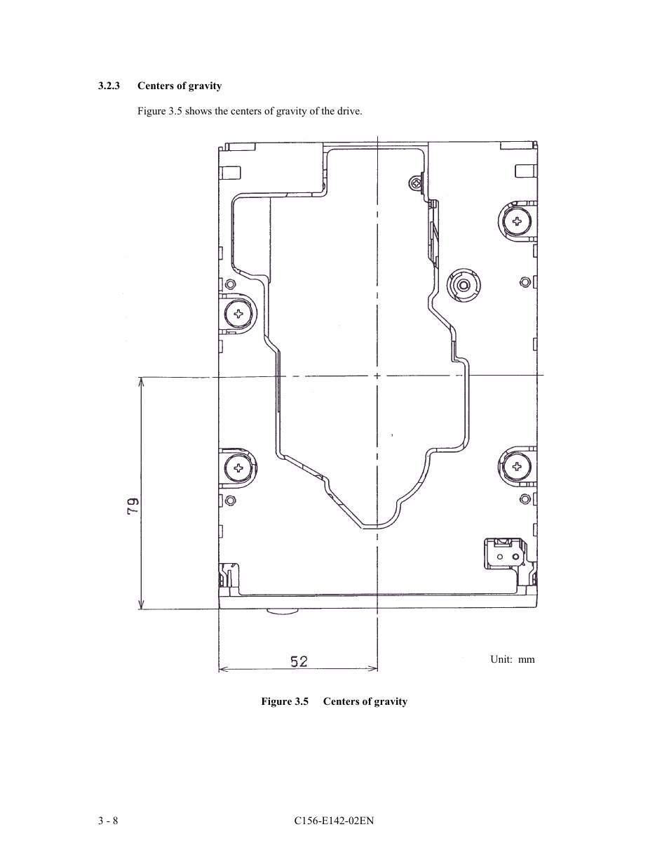 3 centers of gravity | FUJITSU MCE3130AP User Manual | Page 54 / 175
