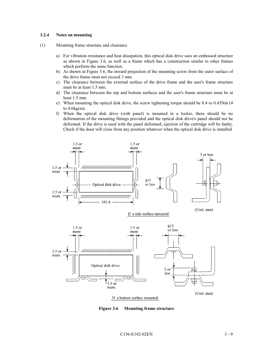 4 notes on mounting | FUJITSU MCE3130AP User Manual | Page 55 / 175