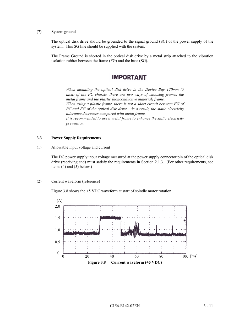 3 power supply requirements | FUJITSU MCE3130AP User Manual | Page 57 / 175