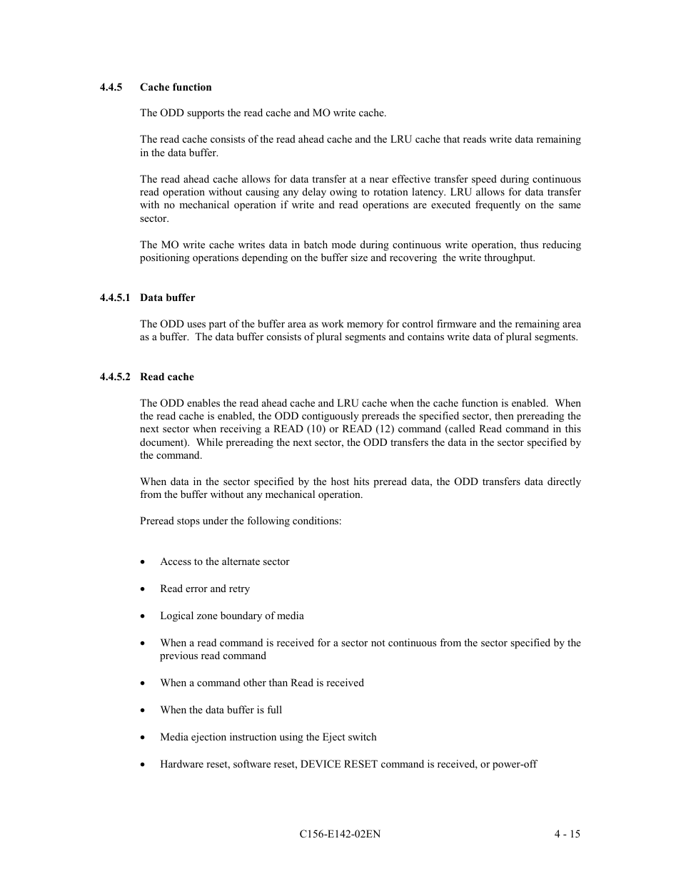 5 cache function | FUJITSU MCE3130AP User Manual | Page 83 / 175