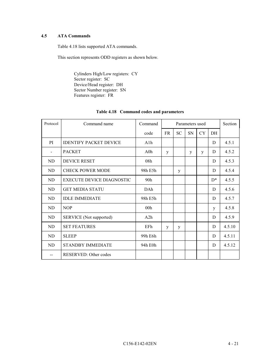 5 ata commands | FUJITSU MCE3130AP User Manual | Page 89 / 175