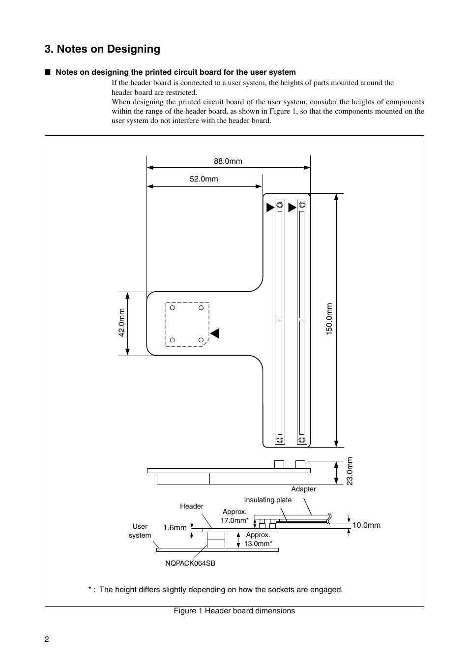 Notes on designing | FUJITSU LQFP-64P User Manual | Page 5 / 16