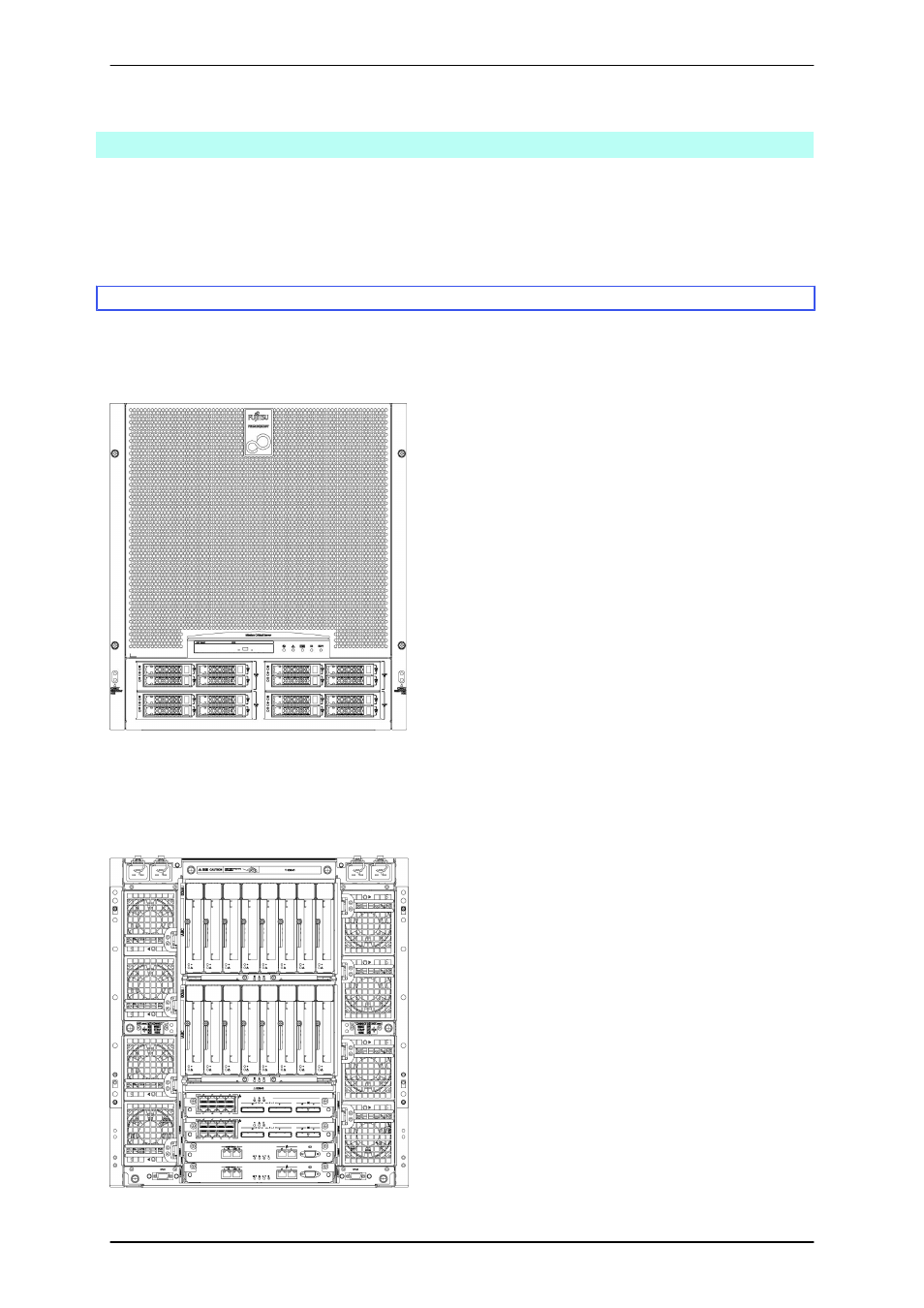 2 outline drawings of the devices, 1 primequest 1800e2/1800e outline drawings, Figure 1.1 primequest 1800e2/1800e (front view) | Figure 1.2 primequest 1800e2/1800e (rear view) | FUJITSU PRIMEQUEST 1000 Series C122-E119EN User Manual | Page 23 / 109