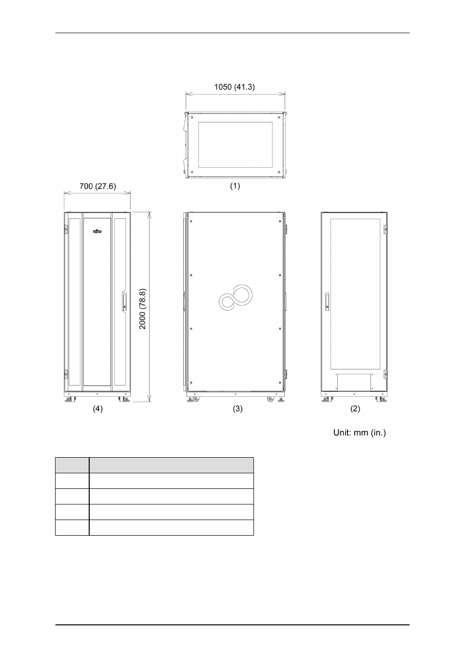 Inch rack model 1740 (base/without stabilizer), Inch rack model 1740 (expansion/with stabilizer) | FUJITSU PRIMEQUEST 1000 Series C122-E119EN User Manual | Page 84 / 109