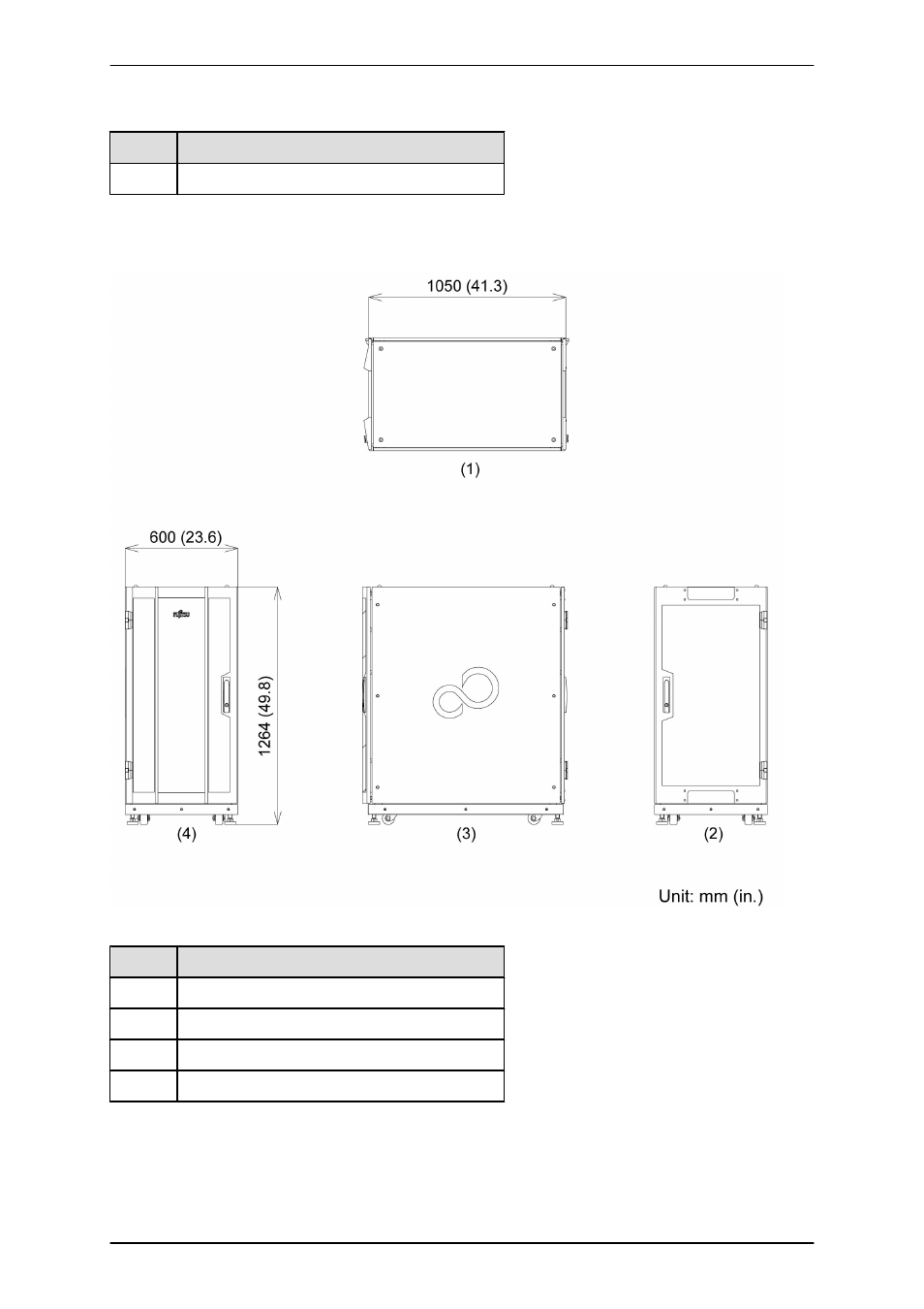 Inch rack model 1624 (base/without stabilizer), Inch rack model 1624 (expansion/with stabilizer) | FUJITSU PRIMEQUEST 1000 Series C122-E119EN User Manual | Page 93 / 109