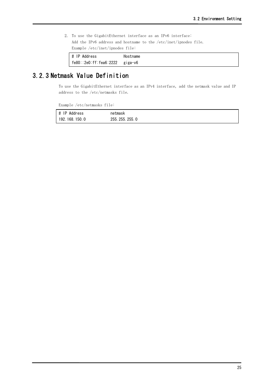 3 netmask value definition | FUJITSU Solaris PCI GigabitEthernet 3.0 User Manual | Page 32 / 115