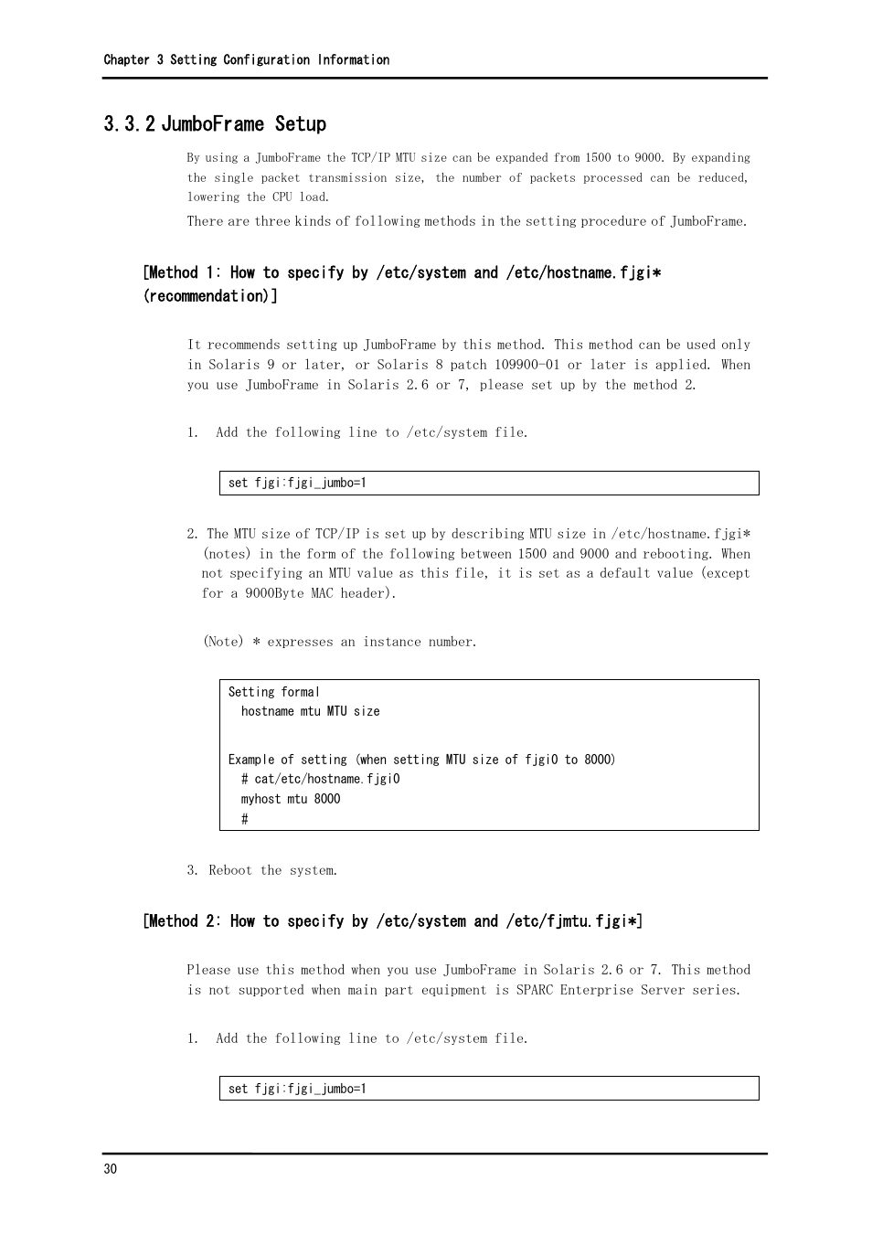 2 jumboframe setup | FUJITSU Solaris PCI GigabitEthernet 3.0 User Manual | Page 37 / 115