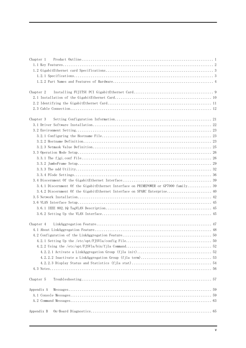 FUJITSU Solaris PCI GigabitEthernet 3.0 User Manual | Page 6 / 115