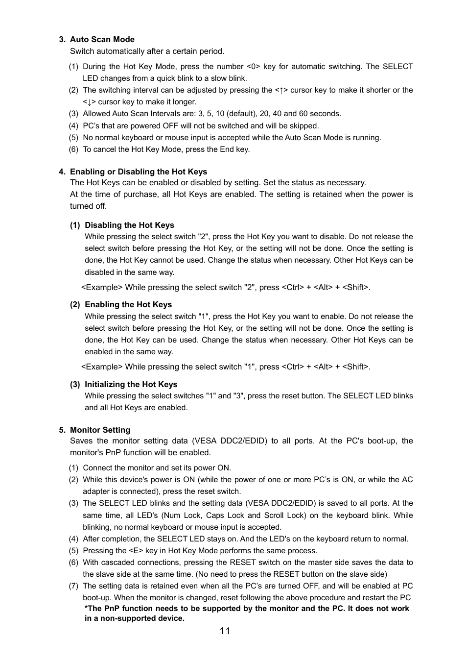 Notes for cascaded connections | FUJITSU FS-1004EX User Manual | Page 11 / 16