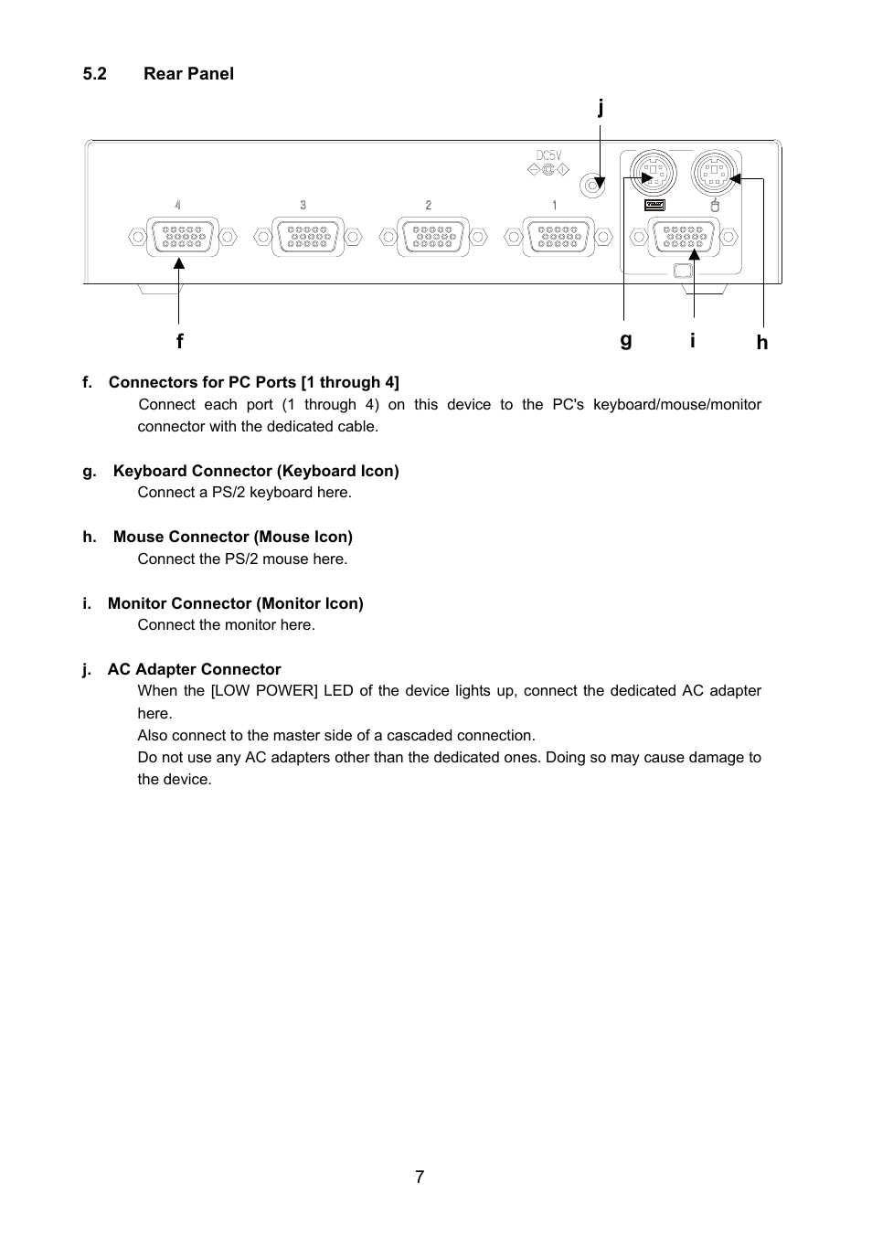 2 rear panel, Gi f | FUJITSU FS-1004EX User Manual | Page 7 / 16