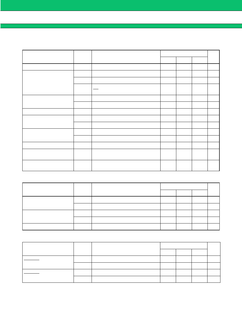 Electrical characteristics (per 1 ch) | FUJITSU MB3842 User Manual | Page 6 / 19