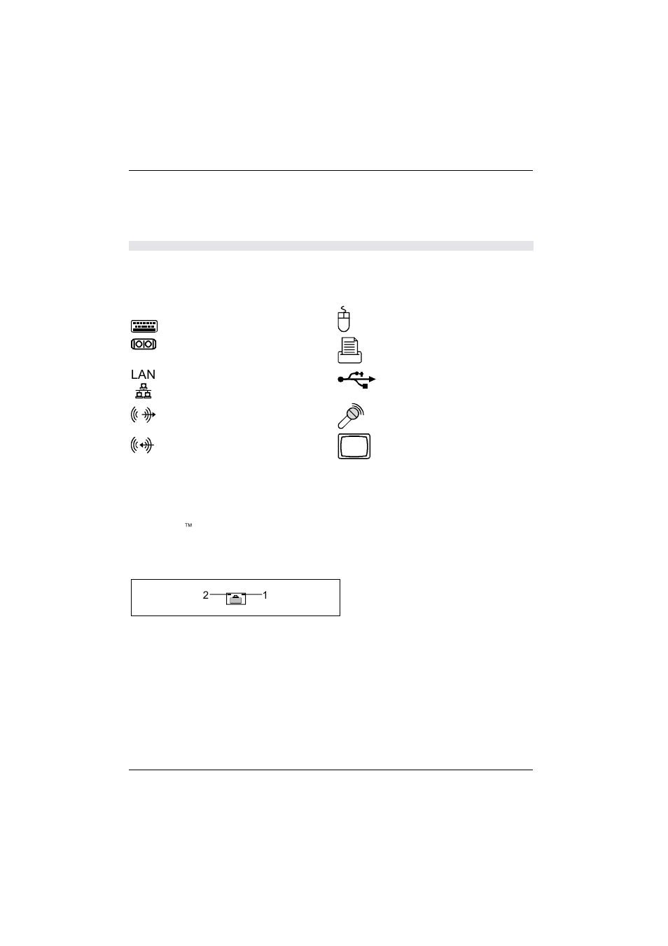 Interfaces and connectors, External ports, Interfaces and connectors external ports | FUJITSU D1522 User Manual | Page 19 / 44