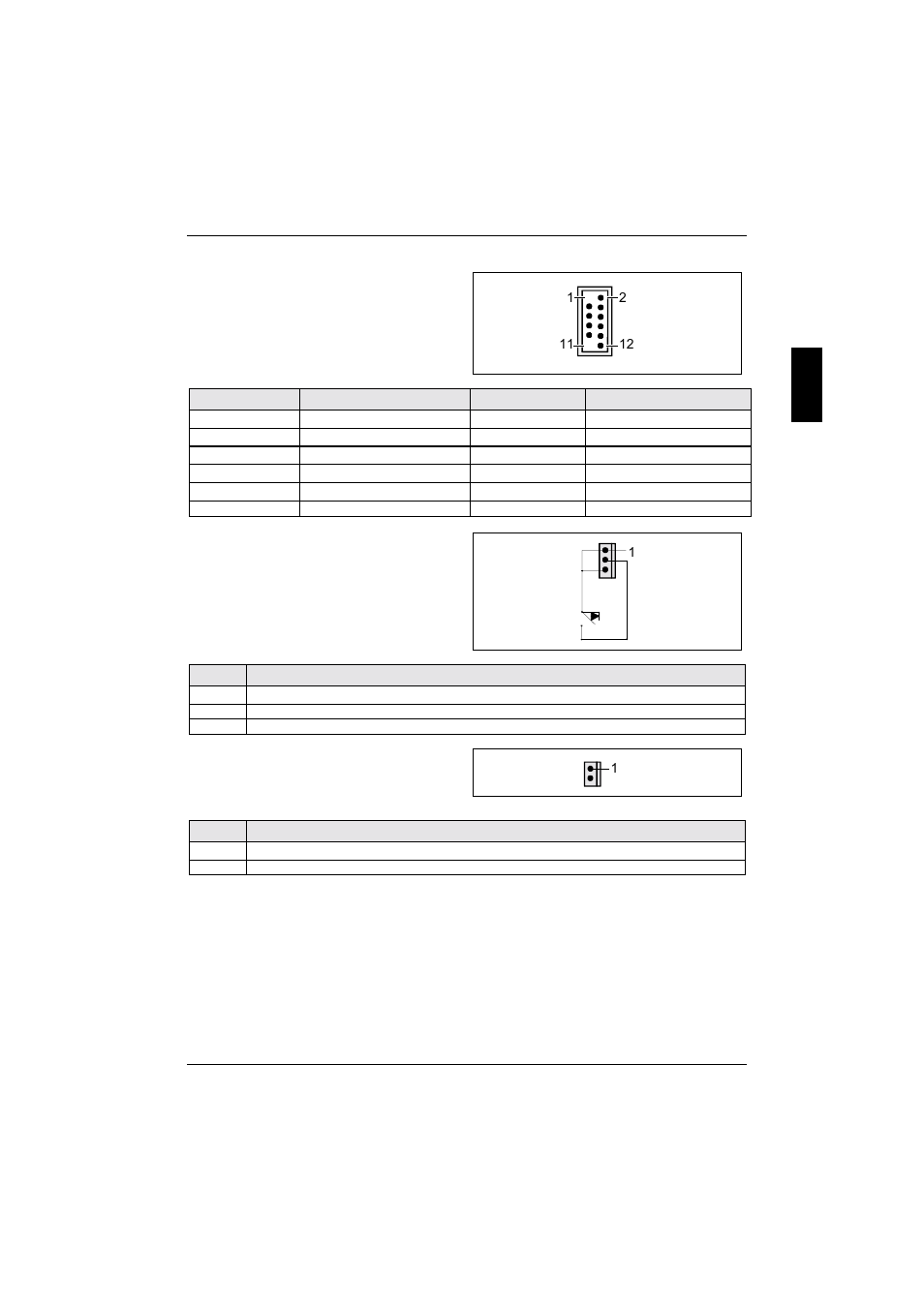Usb c/d / e/f - dual channel, Intrusion, Audio s/pdif (2-pin) | FUJITSU D1522 User Manual | Page 24 / 44