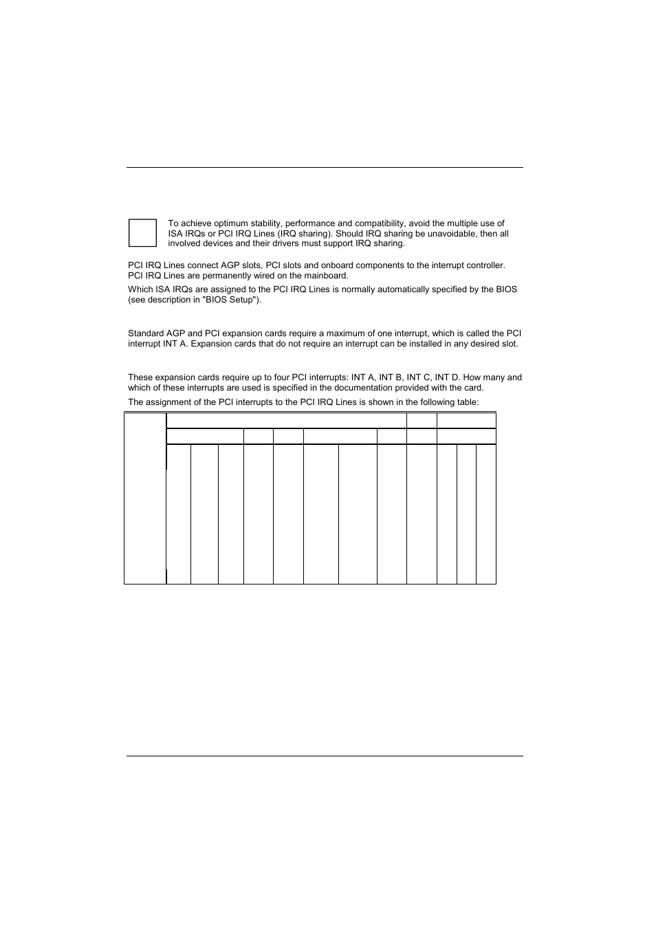 Pci bus interrupts - selecting correct pci slot | FUJITSU D1522 User Manual | Page 31 / 44