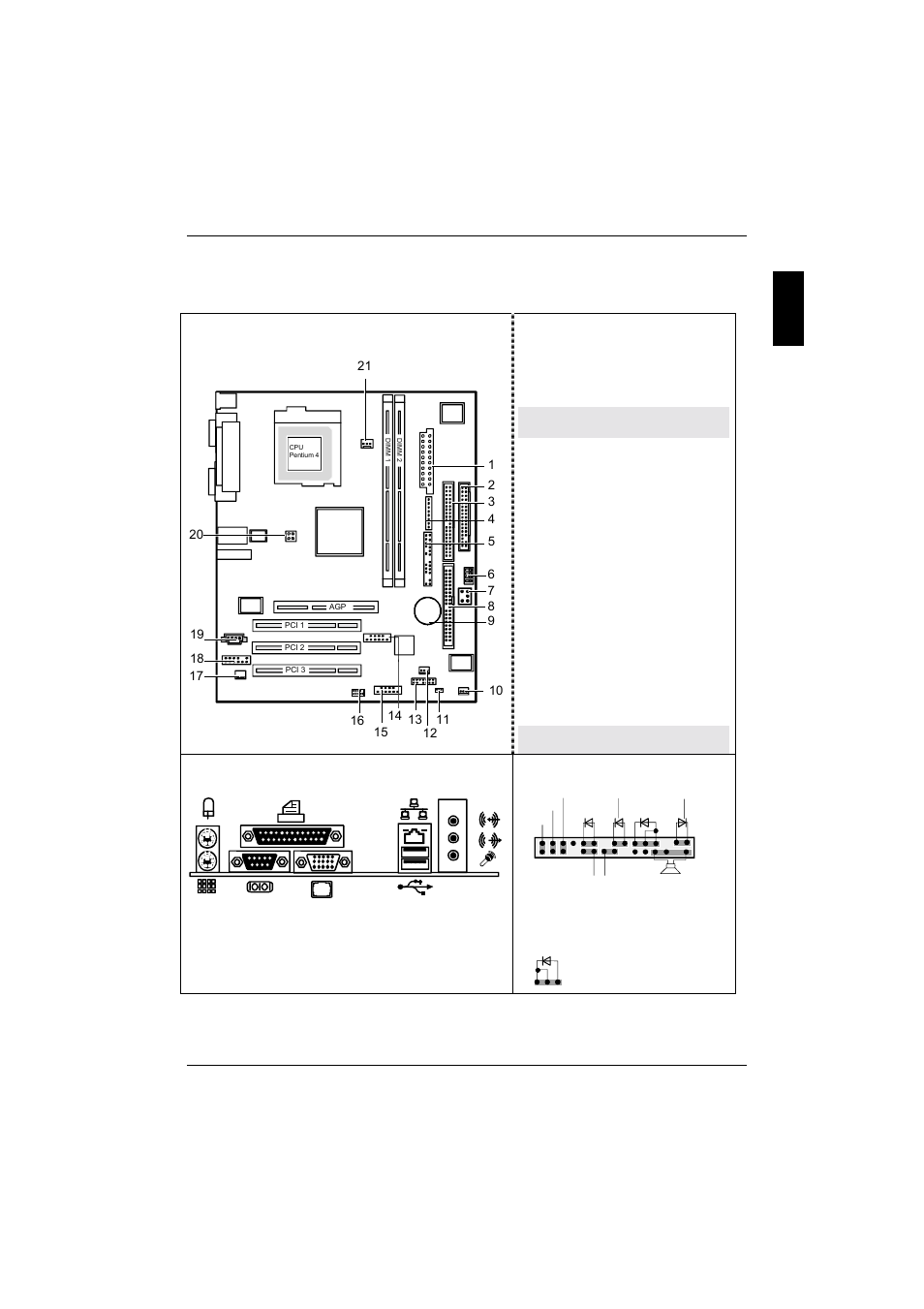 Übersicht/overview mainboard d1522 / d1521 | FUJITSU D1522 User Manual | Page 8 / 44